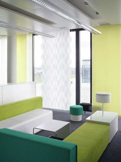 Vertical Blind Systems, SG 2910, Multi Visio, Room shot "Kranhaus", Cologne, Germany, Vertical Waves